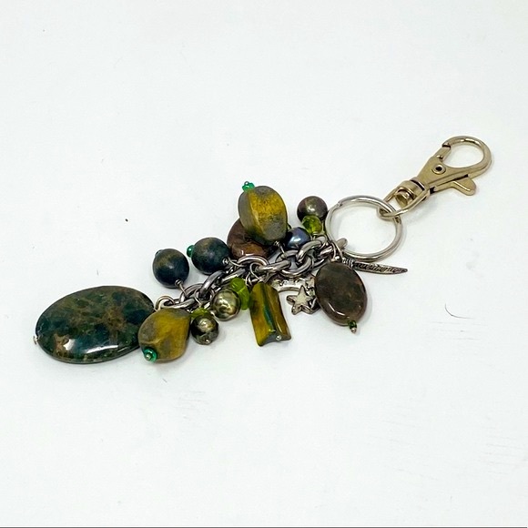 Semi-Precious Green Keyring/ Keychain $188 - Picture 8 of 9